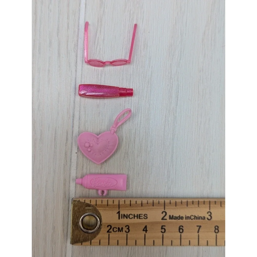 Barbie Doll Accessories Travel Lot Pink suitcase purses Brush Sunglasses shoes + - Picture 4 of 7